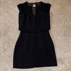 Express Black Sheath Mini Dress Sleeveless Crew Neck